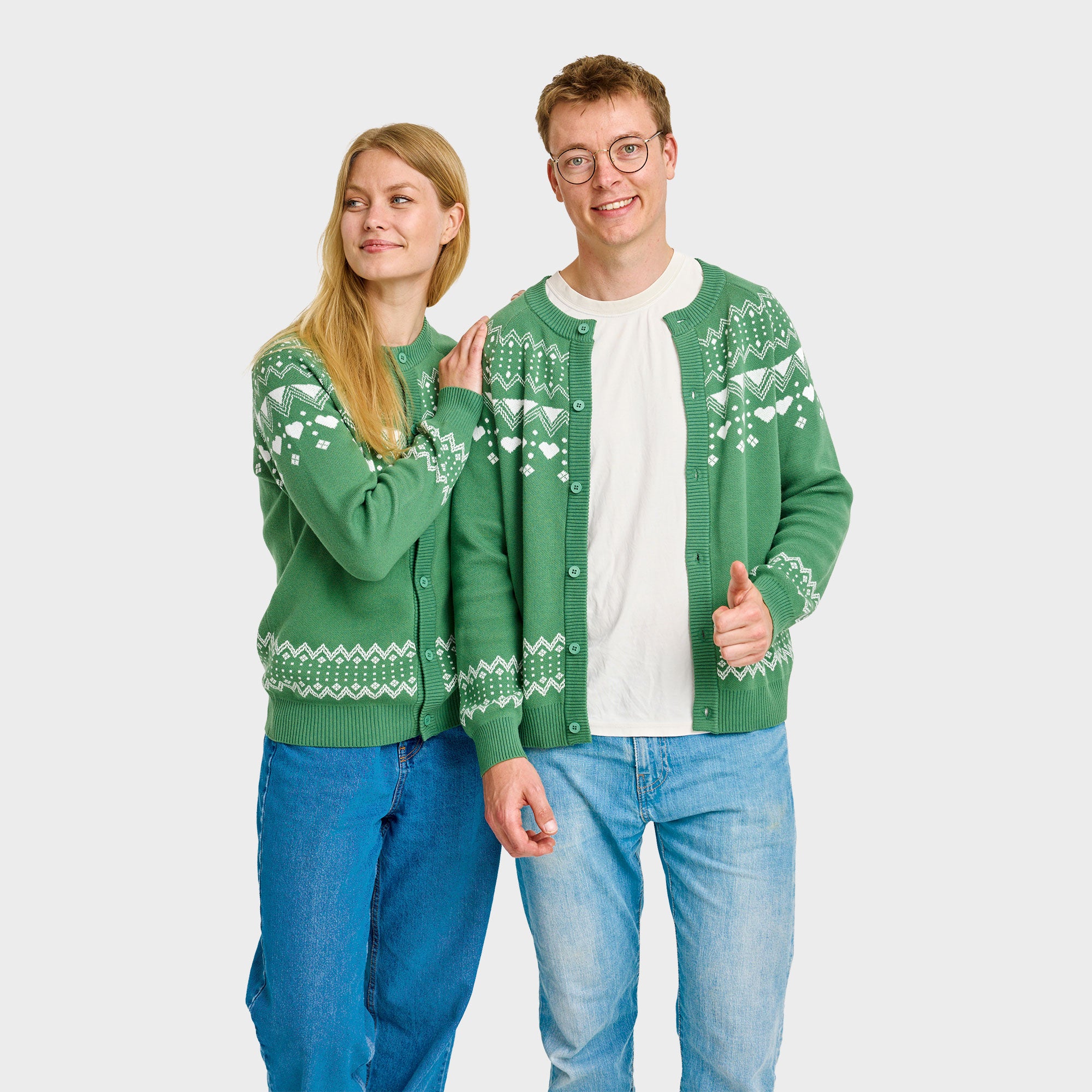 Den simple julecardigan - Dame